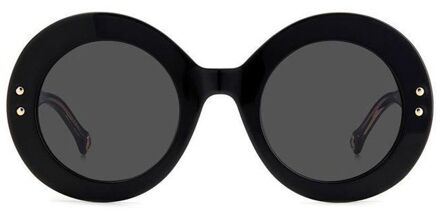 Carolina Herrera Ronde Montuur Zonnebril - maat Zwart