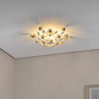 Carolina plafondlamp, ivoorkleurig, 3-lamps, ijzer
