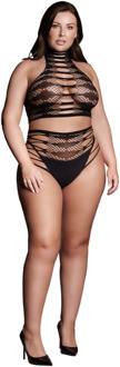 Carpo XLVI - Twee Delen met Col, Crop Top en Pantie - Plus Size