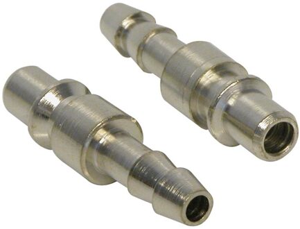 CarPoint adapter 1/4"" mannelijk slangdrager 7 mm 2 stuks Zilverkleurig