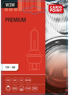 CarPoint Autolamp Wedge 3w 12v - 2 Stuks