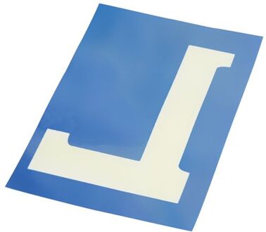 CarPoint Autosticker L-lesauto 16 X 20 Cm Vinyl Blauw/wit