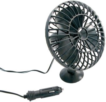 CarPoint autoventilator (12V - 5W) zuignap 15 cm zwart