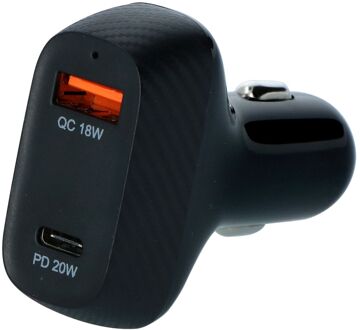 CarPoint Duo Snellader Auto 12/24v Usb-c 20w + Usb 3.0 18w