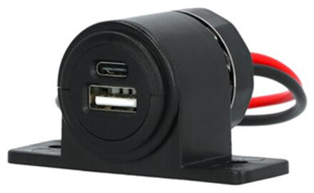 Carpoint Opbouwcontactdoos USB-A + USB-C 12/24V 0523493