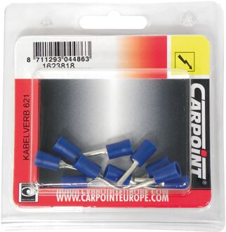 CarPoint Pen Kabelschoen 621 Blauw Ø 1.9mm 10 Stuks