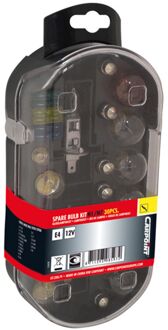 CarPoint Reservelampenset Auto H1 + H7 12 Volt 30-delig