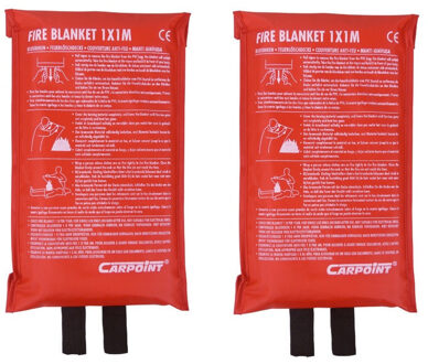 CarPoint Set van 2x stuks carpoint blusdekens 1 x 1 meter