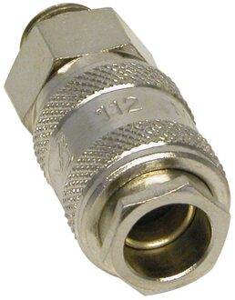 CarPoint snelkoppeling 1/4 inch vrouw buitendraad 3/8 inch Zilverkleurig