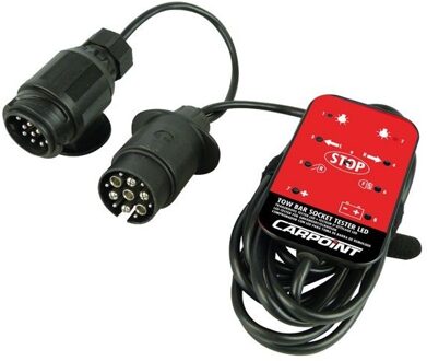 CarPoint Trekhaakstekkertester 12 V LED zwart