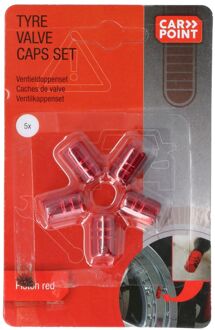 CarPoint Ventieldopjes Zuiger 13,9 Mm Staal Rood 5 Stuks