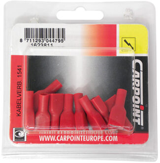 CarPoint Vlakstekerhuls 1541 Rood 6.3x0.8mm 10 Stuks