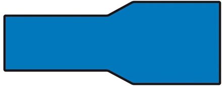 CarPoint Vlakstekerhuls 1542 Blauw 6.3x0.8mm 10 Stuks