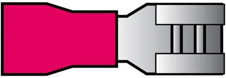 CarPoint Vlakstekerhuls 741 Rood 4.8x0.5mm 10 Stuks