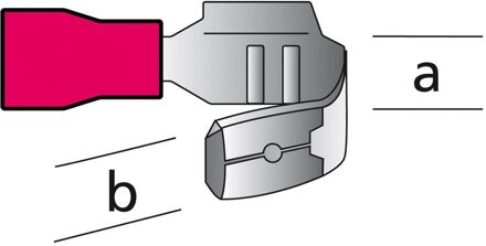 CarPoint Vlakstekker Tab 561 Rood 10 Stuks