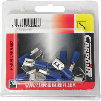 CarPoint Vlakstekker Tab 562 Blauw 10 Stuks