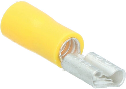 Carpoint Vlakstekkerhuls 543 Geel 6.3x0.8mm 10 Stuks 1624034