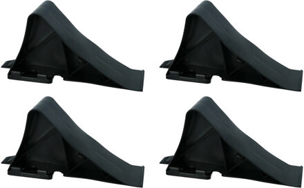 CarPoint Wielkeg - 4x - zwart - kunststof - 10 x 11 cm - voor aanhangers/caravans