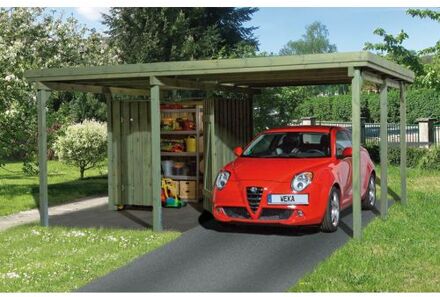 Carport 607 Gr.1 + Berging 389x478cm