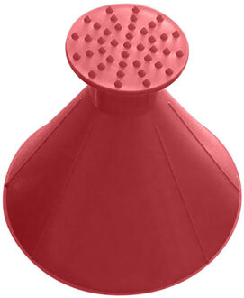 Carprie 1Pc Voorruit Sneeuw Scheppen Borstel Brandstof Trechter Auto Glas Sneeuw Remover Kegel Ijskrabber Remover Deicing Tool rood