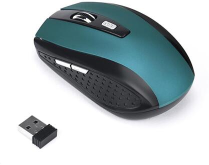 Carprie 2.4Ghz 2000 Dpi Wireless Gaming Mouse Usb Ontvanger Pro Gamer Voor Pc Laptop Desktop 18Apr4 Blauw