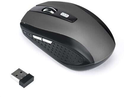 Carprie 2.4Ghz 2000 Dpi Wireless Gaming Mouse Usb Ontvanger Pro Gamer Voor Pc Laptop Desktop 18Apr4 Grijs