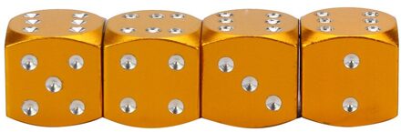 Carprie 4X Band Accessoires Autobanden Valve Cap Aluminium Band Velgen Caps Voor Auto Wiel Stem Air Caps 80's fun Retro May31 Goud