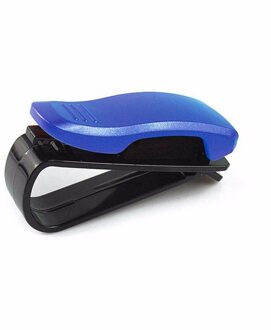 Carprie Auto Bril Clip 1Pc Auto Zonneklep Bril Zonnebril Ticket Ontvangst Card Clip Opslag Houder Blauw Ap29