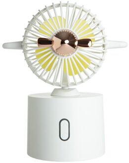 Carprie Draagbare Usb Oplaadbare Fan Kantoor Huishoudelijke Opvouwbare Telescopische Ventilator Laag Geluidsniveau Hoge Levensduur Batterij Standby Mini Fan wit
