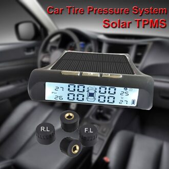 CARPRIE Instrument Tool Solar TPMS Draadloze Auto Bandenspanning LCD Monitoring System + 4 Externe Sensoren 9624