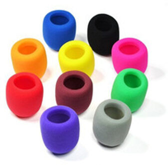 Carprie Simplestone 10 Stuks Kleuren Handheld Stage Microfoon Windscherm Foam Mic Cover Karaoke