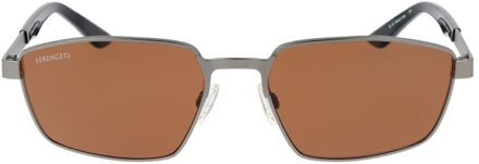 Carrara Metalen Frame Zonnebril Bruin - One Size