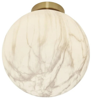 Carrara Plafonnière - Goud - L Goud, Wit