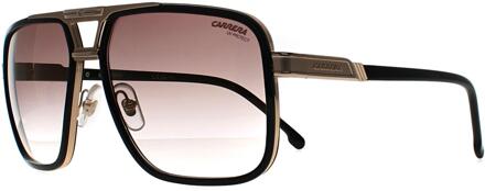 Carrera Aviator Heren Zwart Goud Spiegel op Bourgondisch Gradiënt Carrera 1071/S - maat