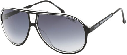 Carrera grijze gearceerde lens witte detail zwarte zonnebril