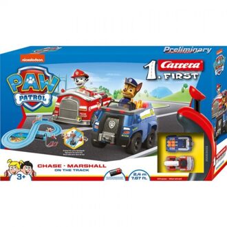 Carrera racebaanset First Paw Patrol 240 cm blauw