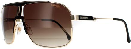 Carrera rechthoek heren zwart goud bruin gradiënt 1043/s - One Size
