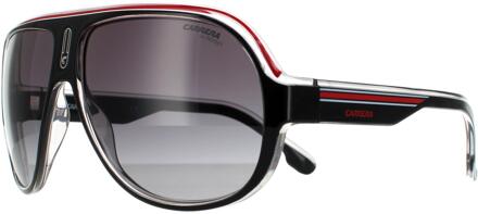 Carrera zonnebril Speedway/N T4O 9o zwart kristal wit rood donkergrijze gradiënt - One Size