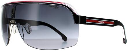 Carrera zonnebril topcar 1/n t4o 9o zwart kristal wit rood donkergrijze gradiënt - One Size