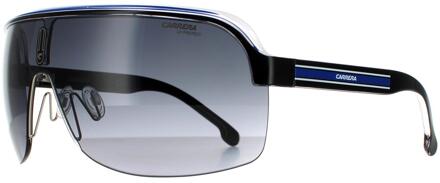 Carrera zonnebril topcar 1/n T5c 9o zwart kristal wit blauw donkergrijze gradiënt - maat