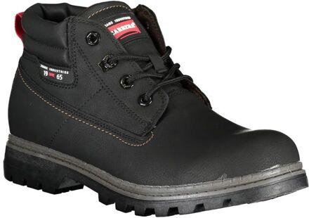 Carrera Zwarte Leren Midtop Boots