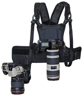 Carrier Ii Multi Dual 2 Camera Carrying Borst Harnas Systeem Vest Quick Strap Met Side Holster Voor Canon Nikon Sony pentax Dslr