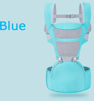 Carrier Rugzak Kinderzitje Voor Pasgeboren Baby Sling Wrap Taille Kruk Baby Kangoeroe Band Multifunctionele Vier Seizoenen Universele blauw