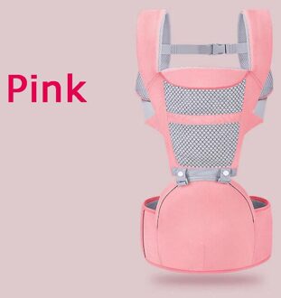 Carrier Rugzak Kinderzitje Voor Pasgeboren Baby Sling Wrap Taille Kruk Baby Kangoeroe Band Multifunctionele Vier Seizoenen Universele roze