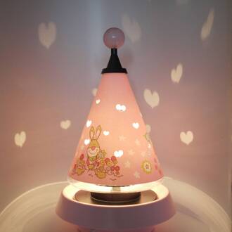 Carrousel Bungee Bunny nachtlampje rosé