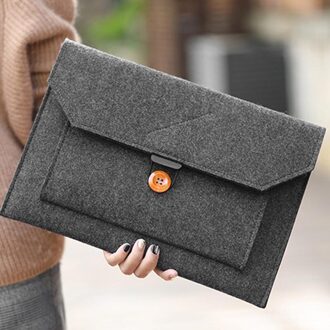 Carry Sleeve Pouch Voor Surface Pro 7 Case Cover Voor Oppervlakte Pro X Tas Voor Surface Pro 3 4 5 6 12.3 Voor Macbook Air Pro 13 13.3 diep grijs / 15"