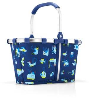 Carrybag Xs Boodschappenmand - Polyester - 5L - Blauw/Dieren