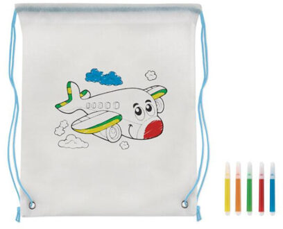 Carrydraw non-woven trekkoordzak Blauw - One size