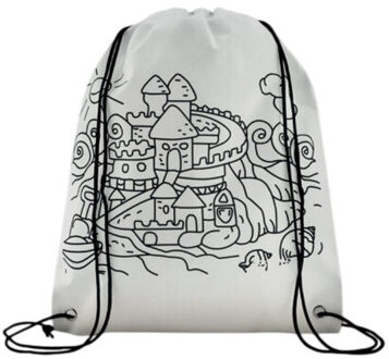 Carrydraw non-woven trekkoordzak Wit - One size