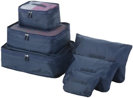 CarryOn Packing Cubes Set 6-Delig - Kleding organizer voor koffers, tassen en backpack - kreukvrij Blauw